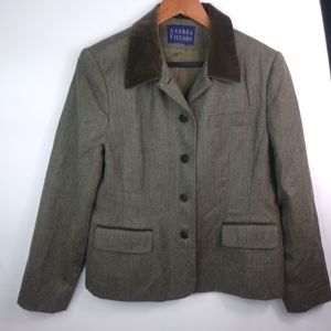 Andrea Viccaro 12 Olive Wool Velvet Jacket